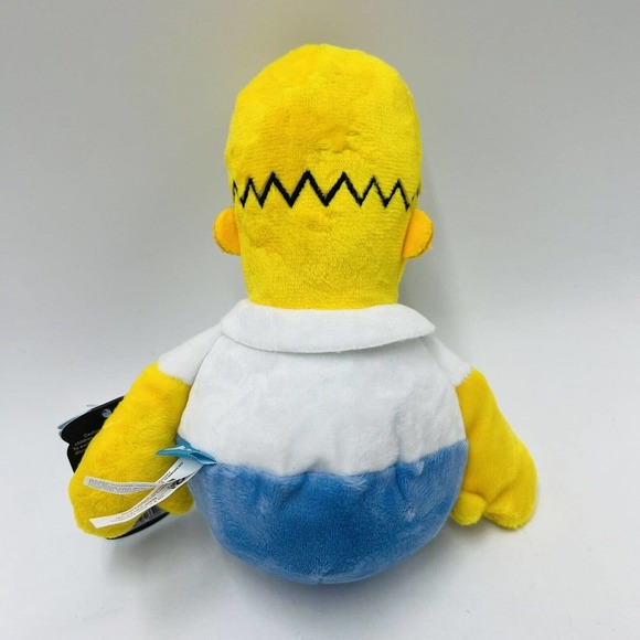 Bark Box M-L Homer Simpson Plush Dog Toy Spiky Squeaker Ball Crinkle Simpsons - Picture 3 of 3